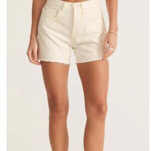 Z Supply Everyday High-Rise Mid-length Off White Short WS-160